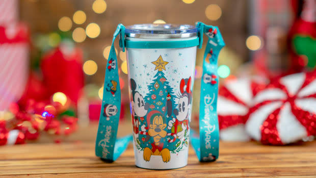 <p>Holiday Stainless Steel Tumbler available at various locations at Disneyland Park and Disney California Adventure Park</p><p>Disney</p>