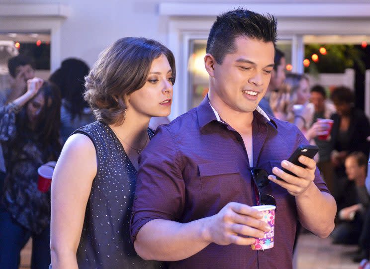 Rachel Bloom and Vincent Rodriguez III in 'Crazy Ex-Girlfriend' (Credit: The CW)