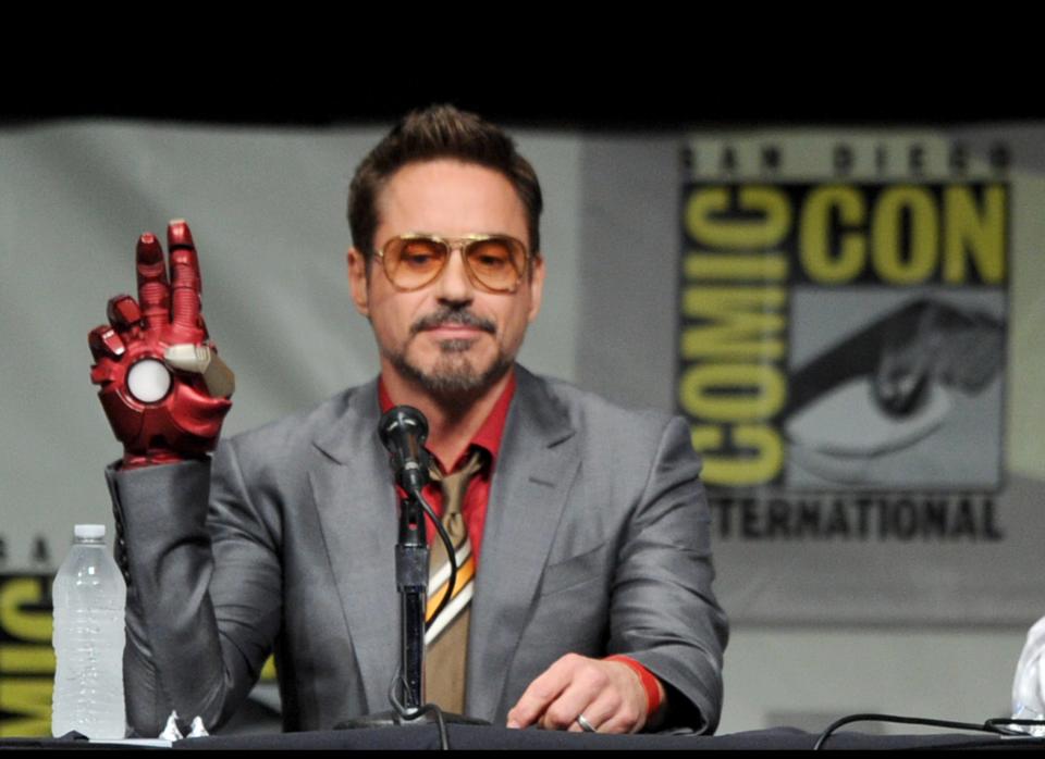 Robert Downey Jr. en el pánel de "Iron Man 3" durante Comic-Con International 2012 en el San Diego Convention Center el 14 de julio, 2012 en San Diego, California.  (Kevin Winter/Getty Images)