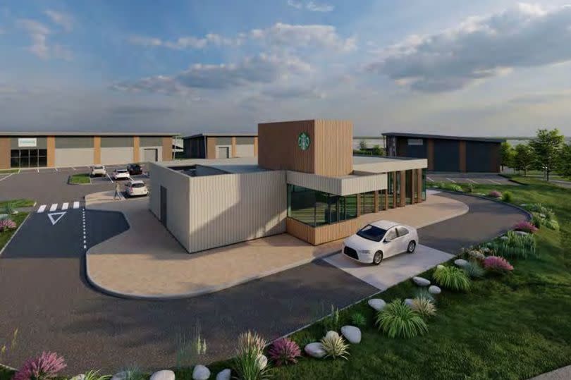 An artist's impression of the proposed drive-thru Starbucks