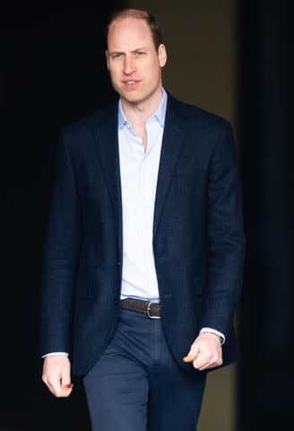 <p>Samir Hussein/WireImage</p> Prince William visits the Kia Oval Cricket Ground on March 8, 2024