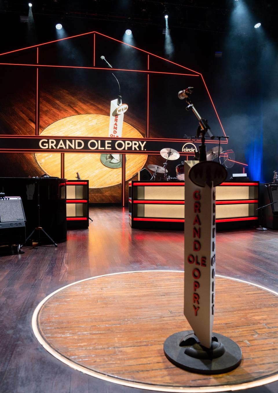 The new Grand Ole Opry stage before the start of performances on Feb 4, 2023; Nashville, TN, USA;