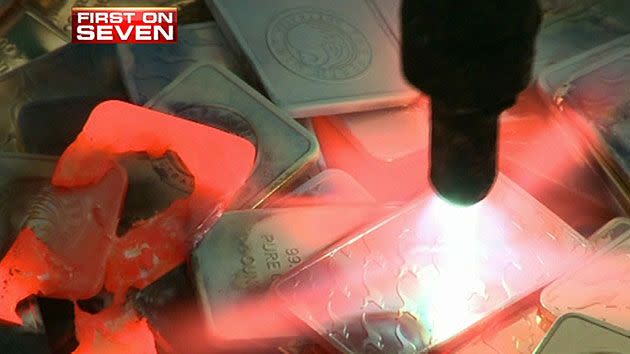 The fake gold Seven News purchased was destroyed after the exclusive investigation was completed.