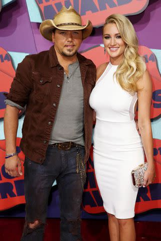 Terry Wyatt/FilmMagic Jason Aldean and Brittany Kerr attend the 2014 CMT Music awards at the Bridgestone Arena on June 4, 2014 in Nashville, Tennessee