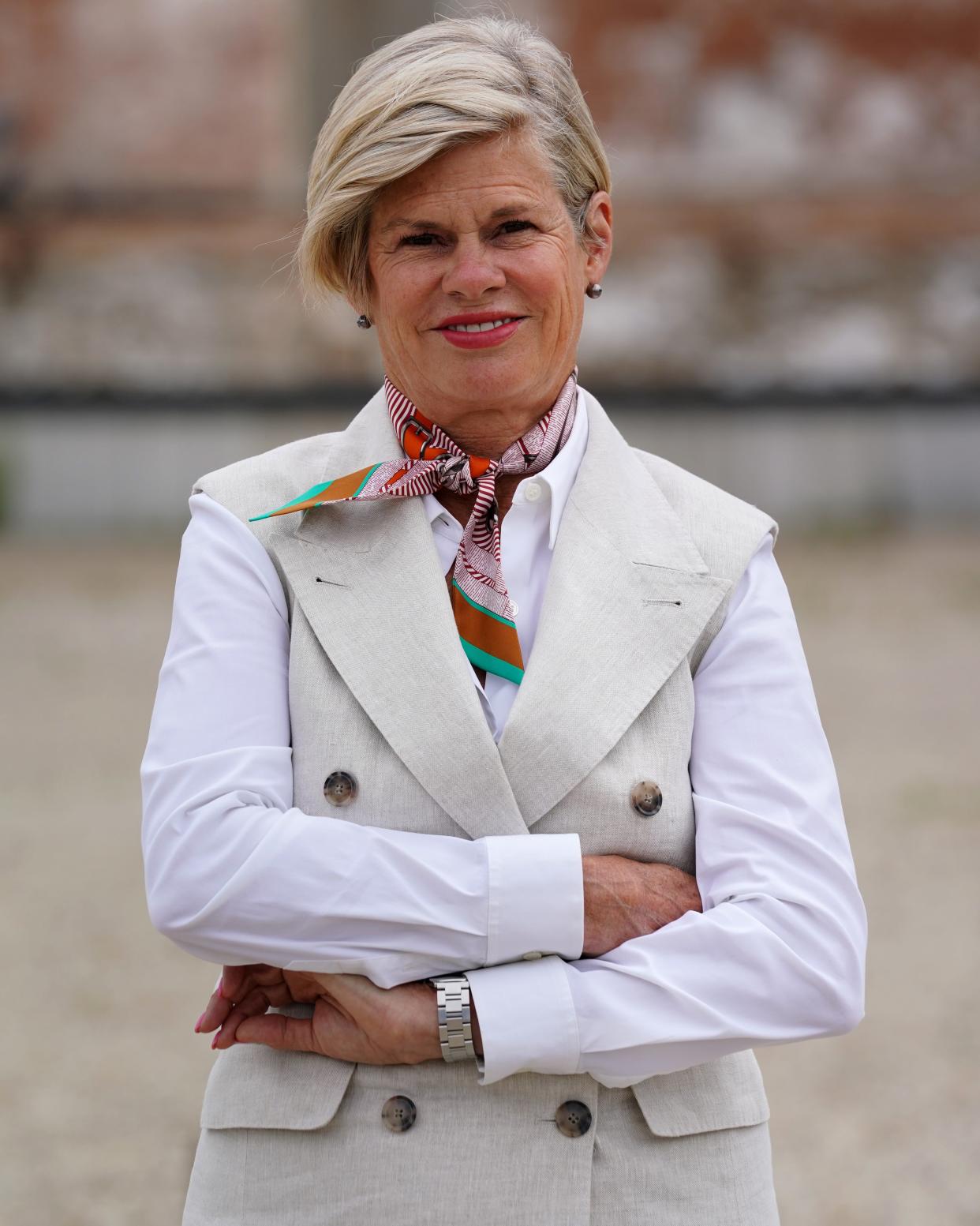 Laura Brunner, CEO of The Port of Greater Cincinnati Development Authority, stands for a portrait on the former site of the Hudepohl factory, Thursday, June 22, 2023, in the Queensgate area of Cincinnati.