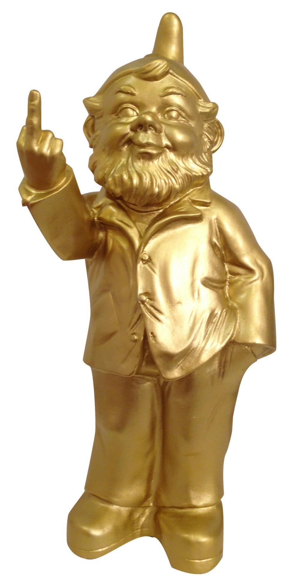 If your father is a man of few words and only one finger, he's sure to flip over this statue of <a href="https://www.thefowndry.com/products/nonconformist-gnome-1" target="_blank">a smug gnome brandishing his middle digit</a> to a crazy crazy world.  