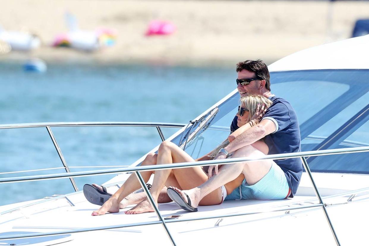 Newport, CA  - *EXCLUSIVE* Christina El Moussa and Doug Spedding spend the 4th of July on her boat  'Bad Decisions' formally know as 'Flips and Flops' in Newport, CA. The new couple spent the afternoon with her daughter Taylor. Shot on 07/04/17Pictured: Christina El Moussa, Doug SpeddingBACKGRID USA 5 JULY 2017 BYLINE MUST READ: Mr Plow / BACKGRIDUSA: +1 310 798 9111 / usasales@backgrid.comUK: +44 208 344 2007 / uksales@backgrid.com*UK Clients - Pictures Containing ChildrenPlease Pixelate Face Prior To Publication*