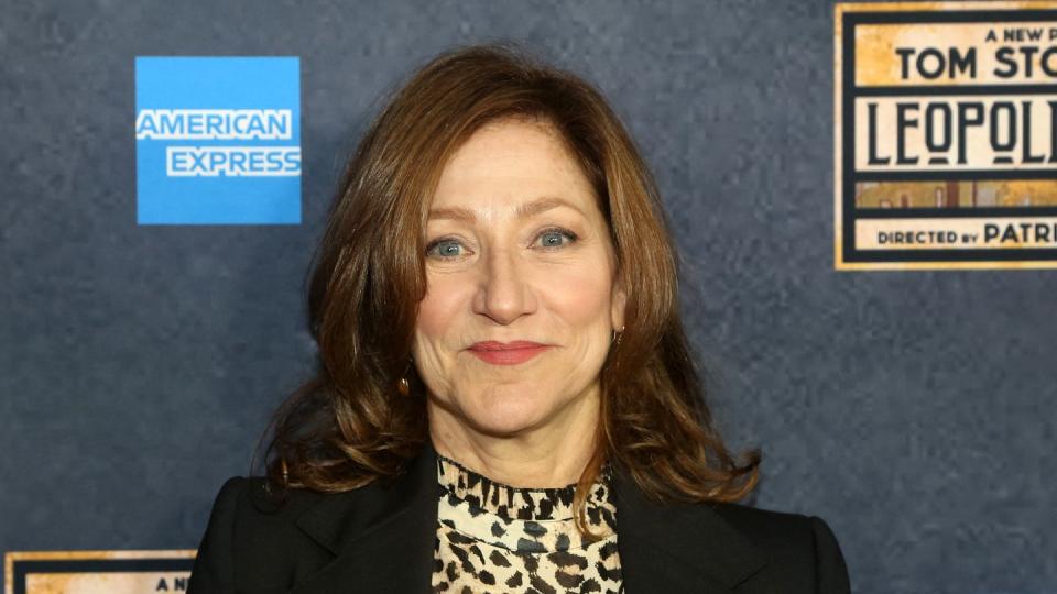 new york, new york october 02 edie falco poses at the opening night of the new tom stoppard play leopoldstadt on broadway at the longacre theatre on october 2, 2022 in new york city photo by bruce glikaswireimage