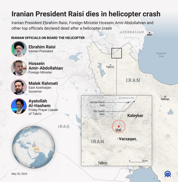 A number of Iranian officials were on board the helicopter. (Getty Images)