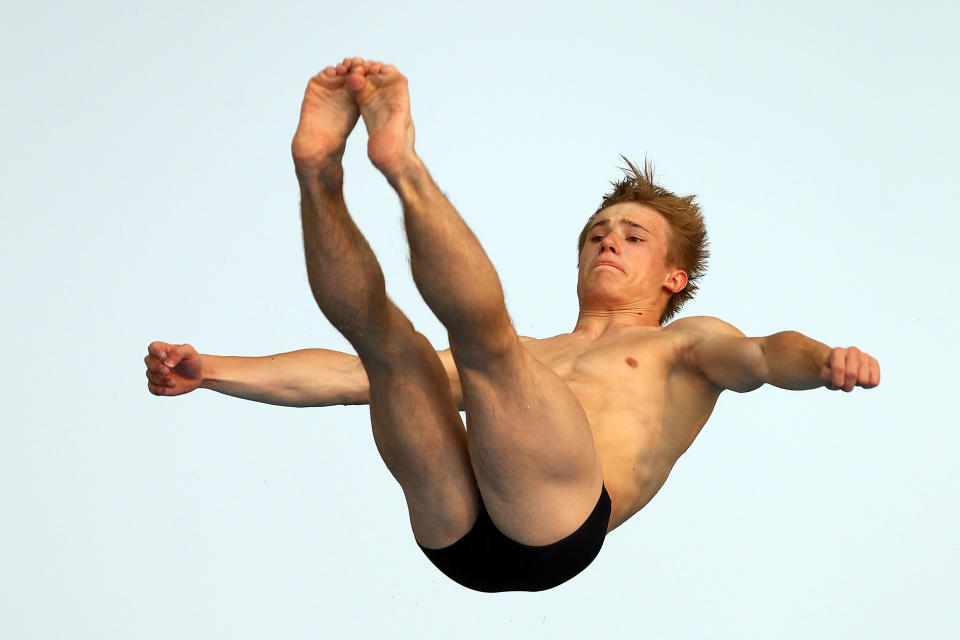 Jack Laugher, 17, of Great Britain competes in the Men's 3m Springboard Final during Day Seven of the 14th FINA World Championships at the Oriental Sports Center on July 22, 2011 in Shanghai, China. (Clive Rose/Getty Images)