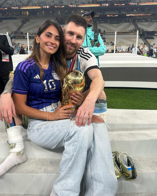 Lionel Messi Wife Antonela Roccuzzo Fetes World Cup in Louis