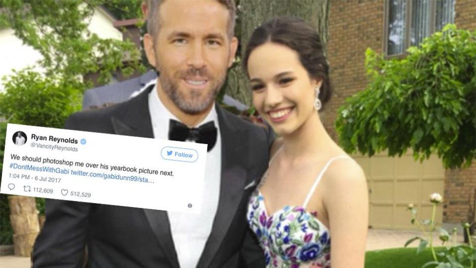 This teen photoshopped Ryan Reynolds into her prom pic