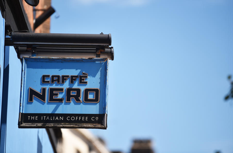  A general view outside Caffe Nero on June 02, 2020 in Newcastle-Under-Lyme, United Kingdom. 