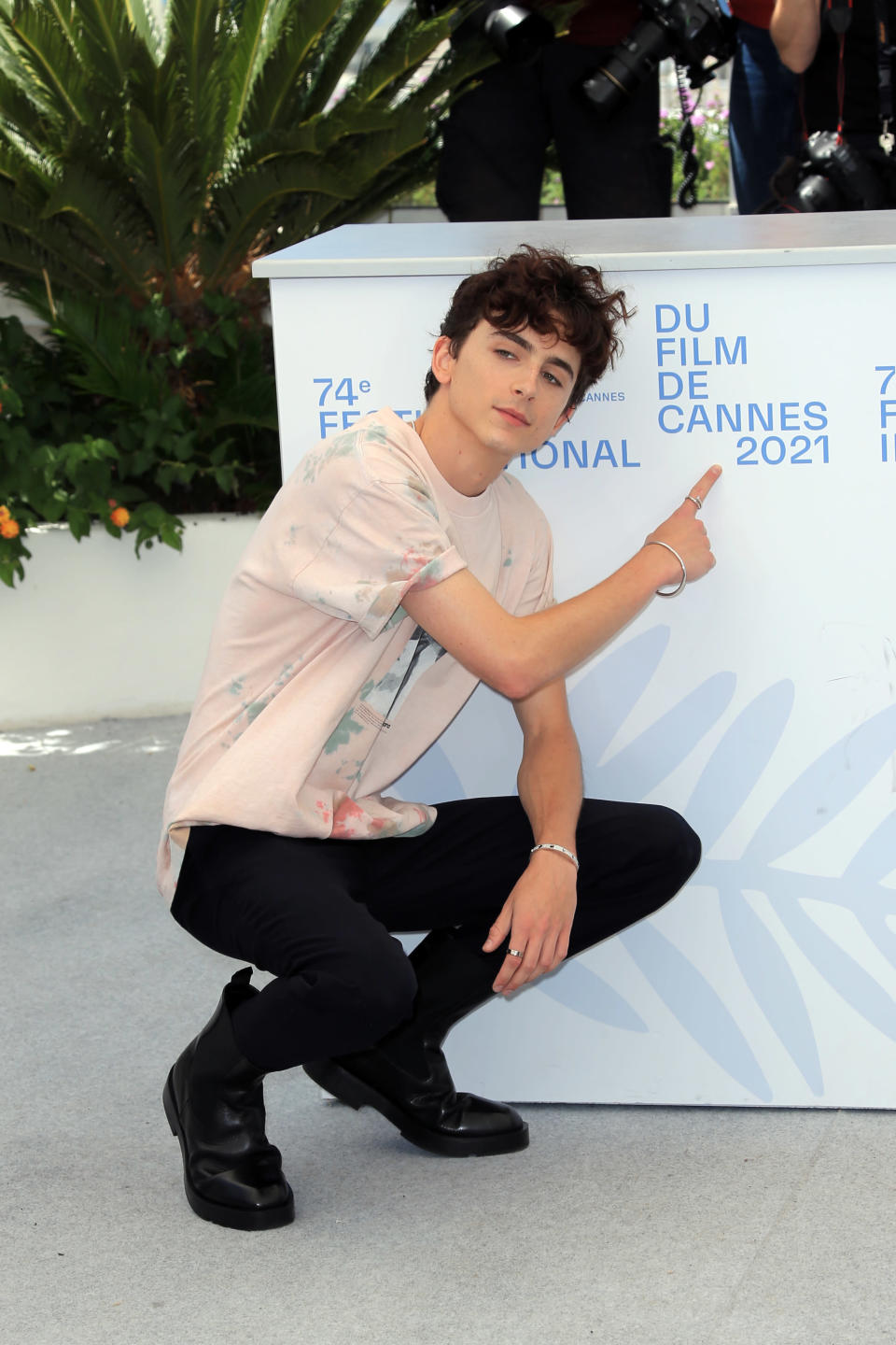 Timoth&#xe9;e Chalamet poses at the photocall of &#x002018;The French Dispatch&#x002019; during the 74th annual Cannes Film Festival in Cannes, France, on July 13, 2021. - Credit: KCS Presse / MEGA