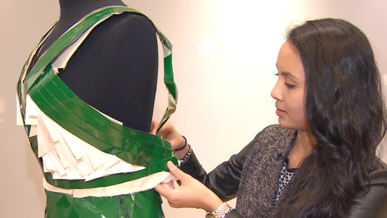 Paper frocks: Alberta fashion students create dresses from gift wrap