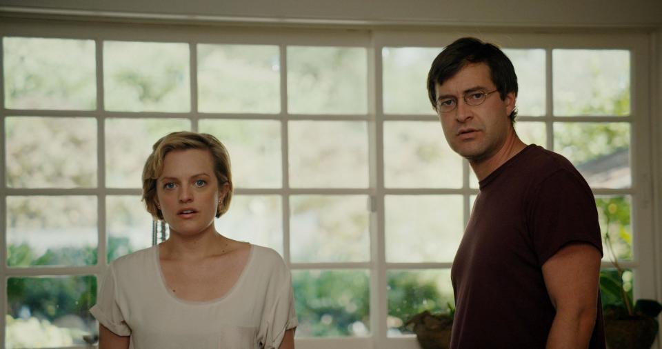 This photo provided by the Sundance Institute shows Elisabeth Moss, left, and Mark Duplass, from the film, "The One I Love," premiering at the 2014 Sundance Film Festival. The movies that populate independent film festivals continue to elicit lead actors hoping to foster career shifts. Robert Redford's Sundance, kicking off it's 30th year on Thursday, Jan. 16, 2014, in Park City, Utah, continues to attract the crux of the film business. The indie fest is the ideal place to cast a new net. (AP Photo/Sundance Institute, Doug Emmett)