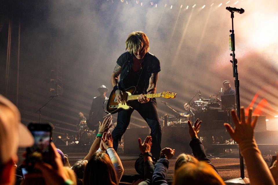 Keith Urban says he always wants to be playing "with" an audience instead of "at" an audience during his Las Vegas residency.