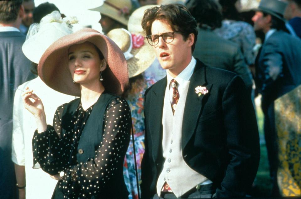 Grant pictured with Kristen Scott-Thomas in the film