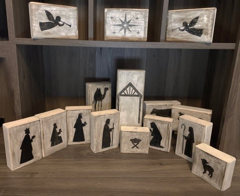 Wood Nativity Blocks