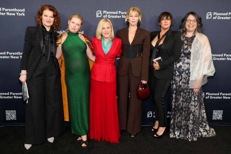 Sandra Bernhard, Theodora Richards, Patricia Arquette, Alexandra Richards, Cat Power and Wendy Stark attend the 2024 Planned Parenthood Of Greater New York Gala