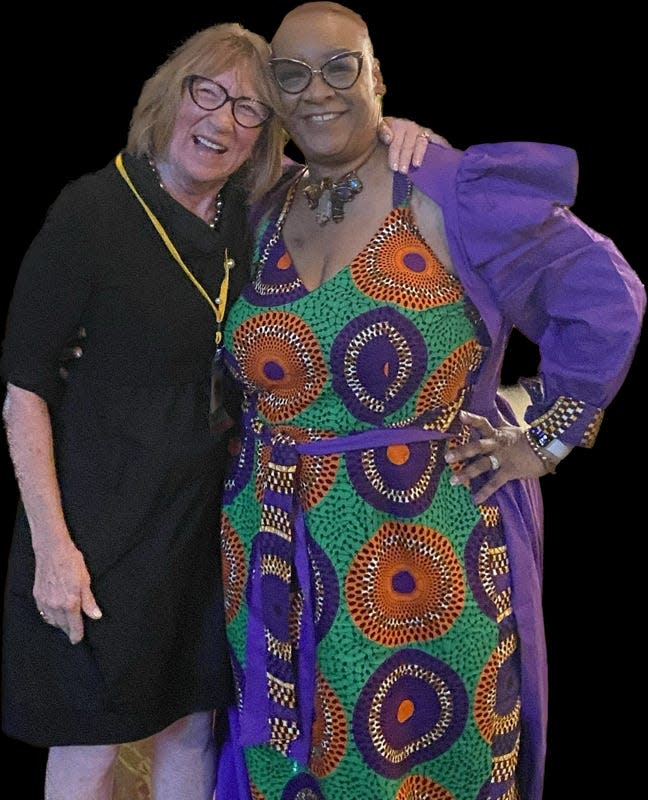 Colleen Fitzgerald, left, and Gerry Howze are shown celebrating the 30th anniversary of the Milwaukee-based nonprofit PEARLS for Teen Girls. Fitzgerald founded the organization in 1993. Howze served as the director from 2015 until 2023. Howze died on Sept. 17.