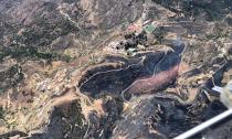 Fotografía facilitada por la Guardia Civil que muestra una zona castigada por el incendio que afecta a los municipios de Tejeda, Artenara y Gáldar en la isla de Gran Canaria. EFE/Guardia Civil