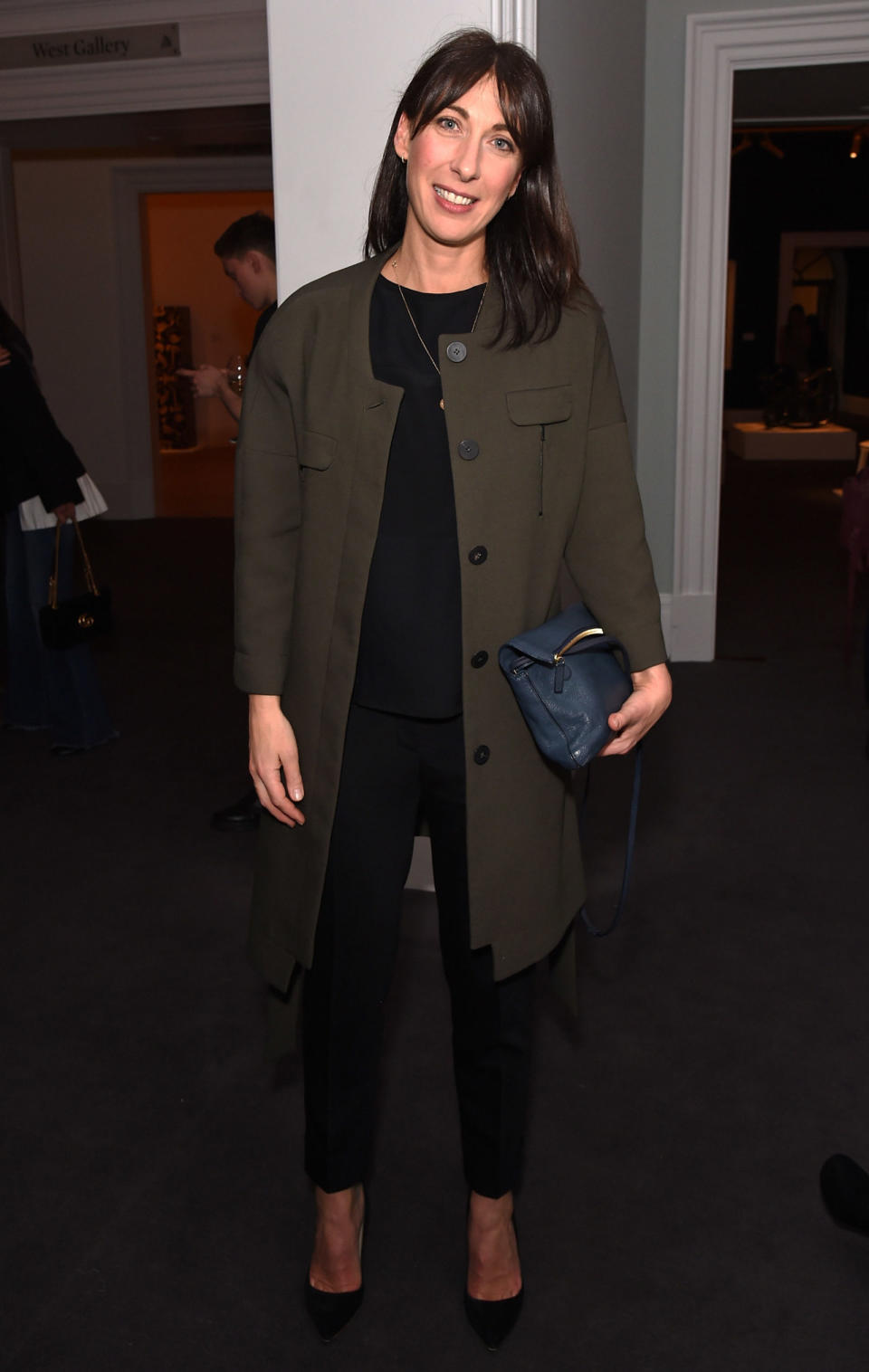 <p><strong>14 March</strong> Samantha Cameron looked elegant in a Cefinn khaki coat and black skinny jeans for the <em>London Uprising</em> book launch at Sotheby's<span>.</span></p>