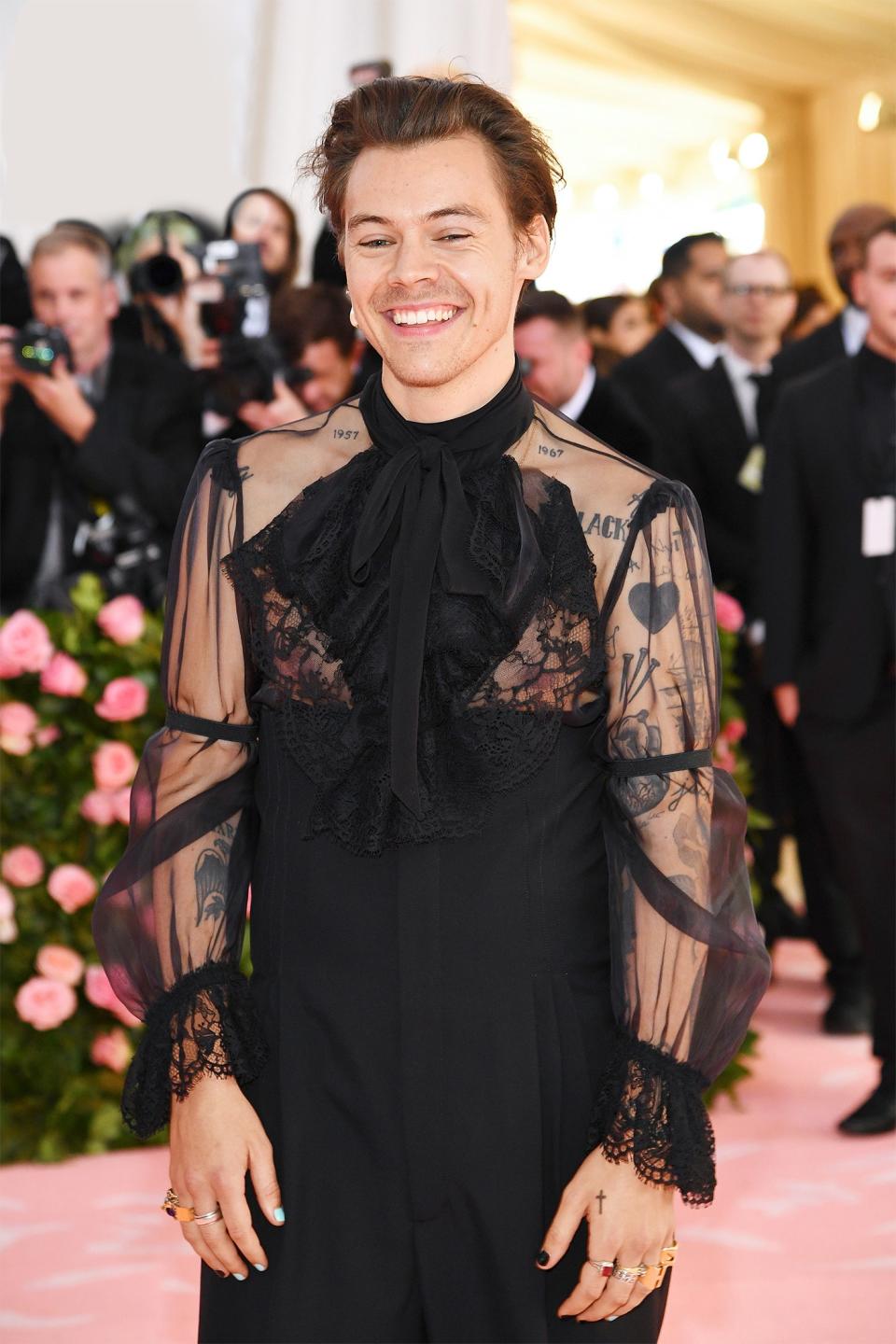 Harry Styles channels the New Romantics at the 2019 Met gala.