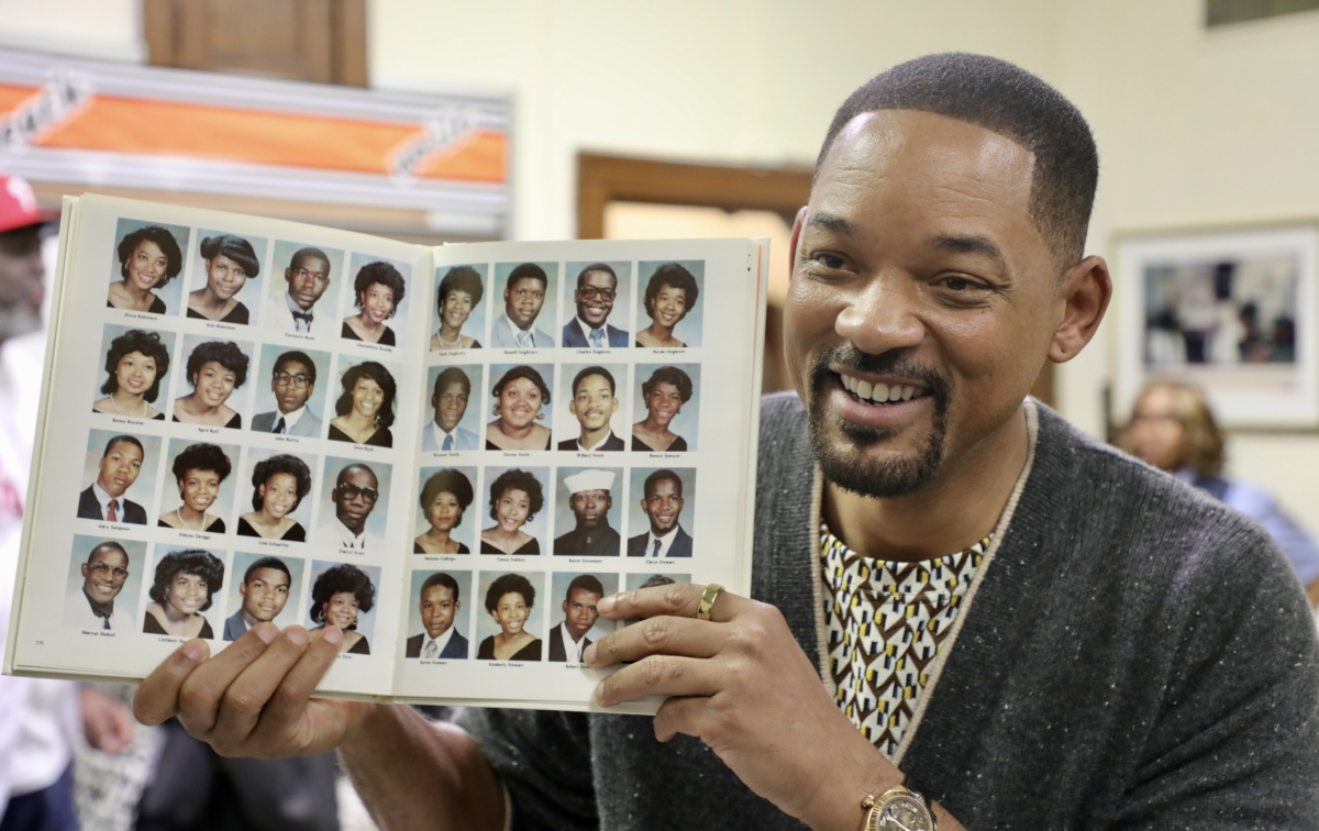 Will Smith visits his Philadelphia high school as he moves on from Oscars drama