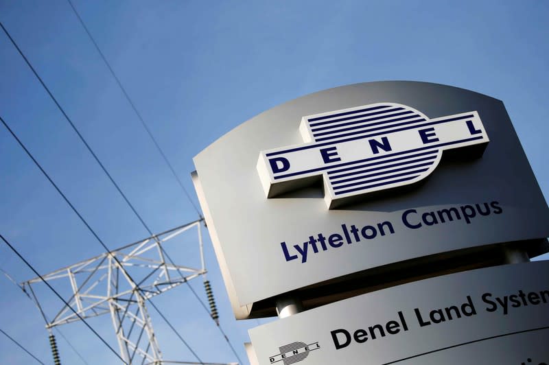FILE PHOTO: Denel company logo is seen at the entrance of their business divisions in Pretoria