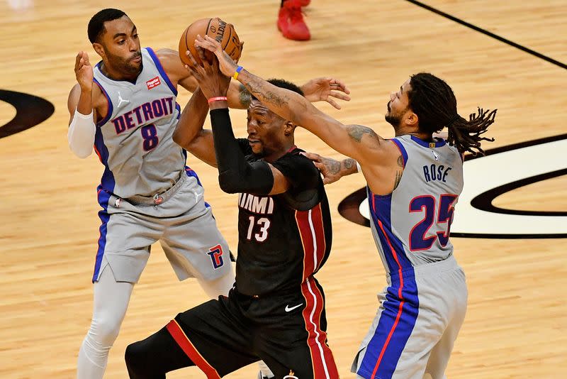 NBA: Detroit Pistons at Miami Heat