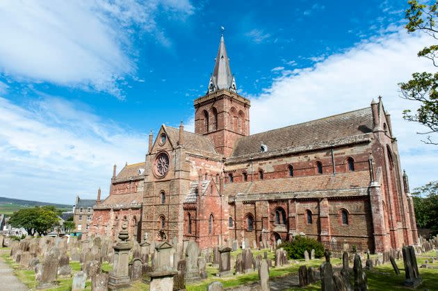 St. Magnus Cathedral in Kirkwall on the Orkney Islands off the coast of Scotland. (Photo: imageBROKER/Stefan Auth via Getty Images)