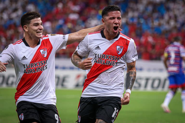 Julián Álvarez y Enzo Fernández, una dupla que brilló en River y que hoy se destaca en la selección nacional