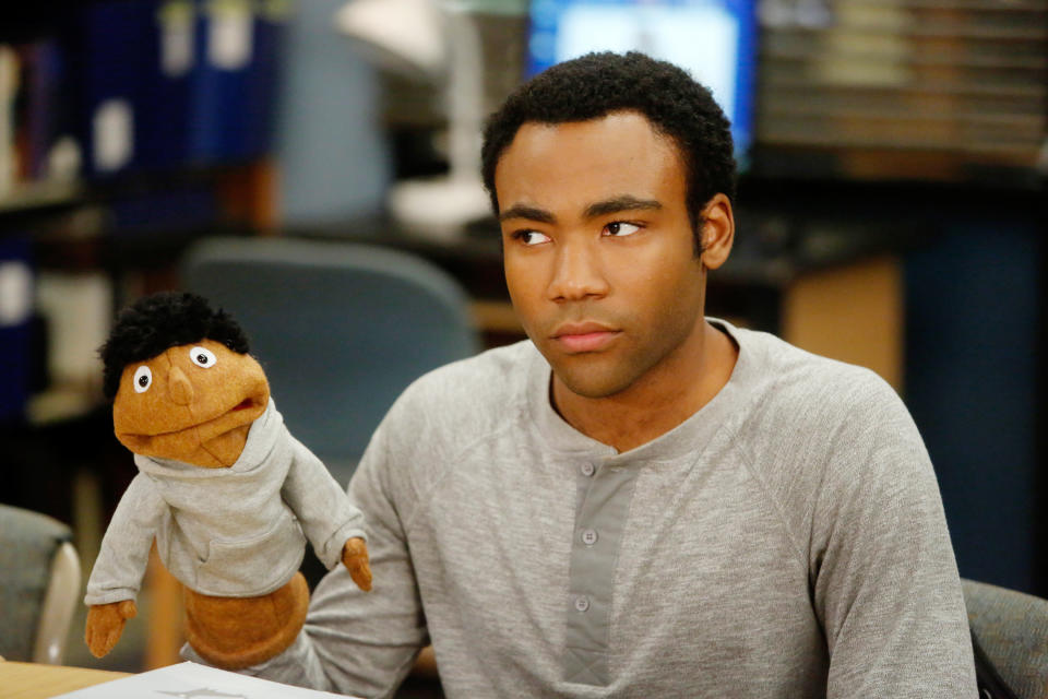Troy with his puppet
