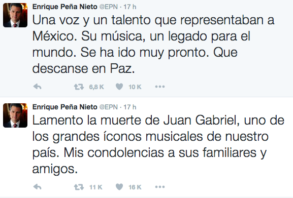 Enrique Peña Nieto, presidente de México / Imagen tomada de Twitter.