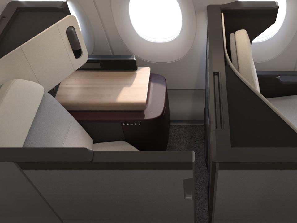 Qantas A350-1000 business class.