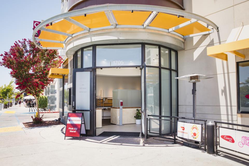 DoorDash's ghost kitchen in a San Jose Mall.