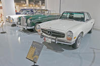 <p>Mercedes-Benzes are highly prized in the Middle East, so there are quite a few in Sheikh Faisal's collection. The 280SL in the foreground is relatively common, but the <strong>220S</strong> cabriolet in the middle is far rarer. Furthest from the camera is a <strong>W111</strong> cabriolet, which came with various four- and six-cylinder engines.</p>