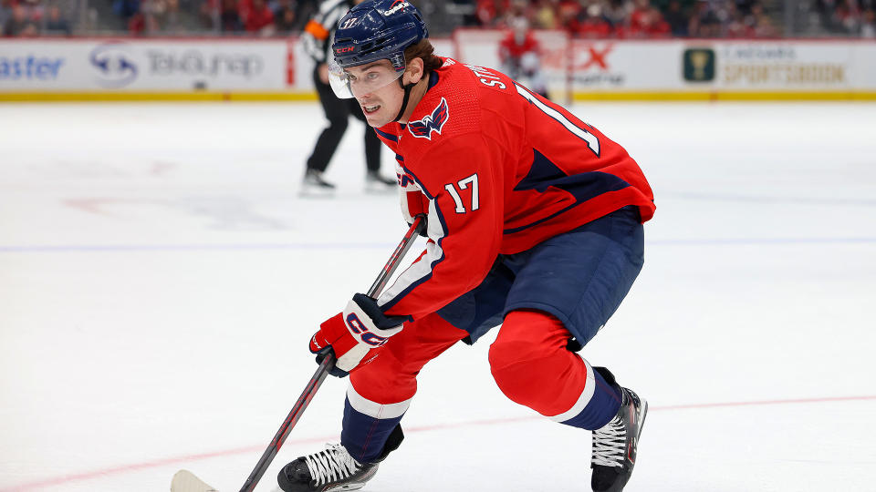 Dylan Strome has 11 goals and 36 points in 52 games so far this season, his first with the Capitals. (Photo by John McCreary/NHLI via Getty Images)