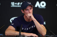 <p>Calling it a day: An emotional Murray announces plans to hopefully end his career at Wimbledon in 2019. (Getty Images) </p>