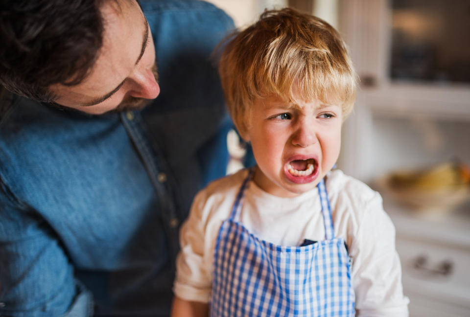 Experts say parents could find their children are more tearful during this period of uncertainty. (Getty Images)