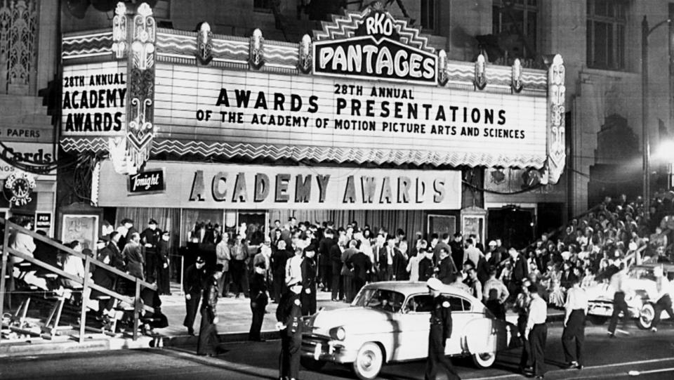 The 28th Annual Academy Awards, arrivals at the Pantages Theatre in 1956.