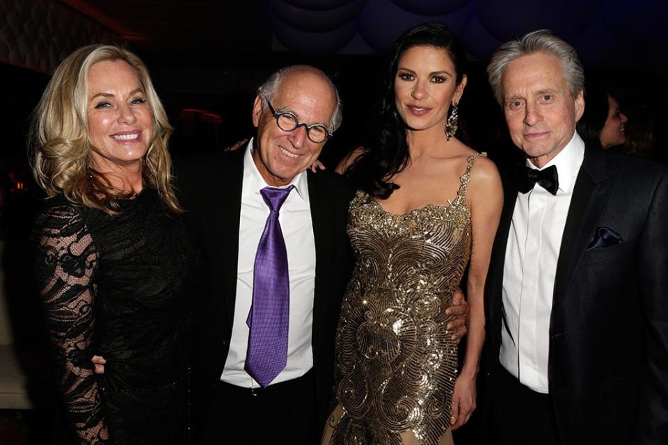 Jane Buffet, Jimmy Buffet, Catherine Zeta-Jones, Michael Douglas, 2013 Oscars Party, Vanity Fair