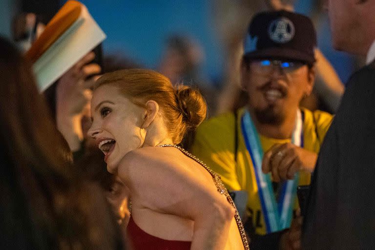 La actriz estadounidense Jessica Chastain llega para el estreno de El ángel de la muerte durante el Festival Internacional de Cine de Toronto en el Teatro Princess of Wales.