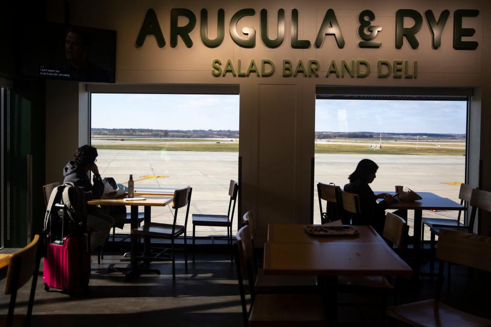 Inside Des Moines International Airport restaurant Arugula &amp; Rye, on Thursday, Nov. 18, 2021, in Des Moines. 