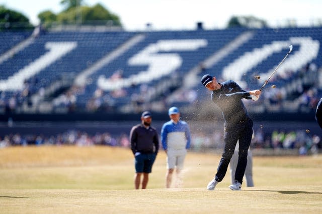 Justin Rose hits a shot