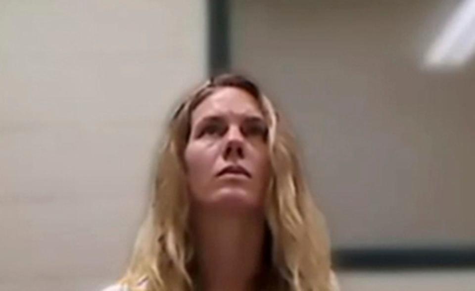 This image from video provided by the Utah State Courts shows Ruby Franke during a virtual court appearance.