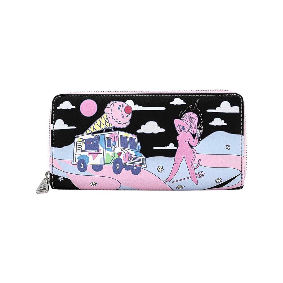 10) Valfre Lucy Ice Cream Truck Zip Around Wallet