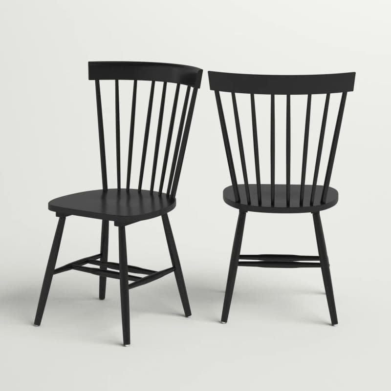 Alcott Hill Matanna Solid Wood Windsor Back Side Chair, Set of 2