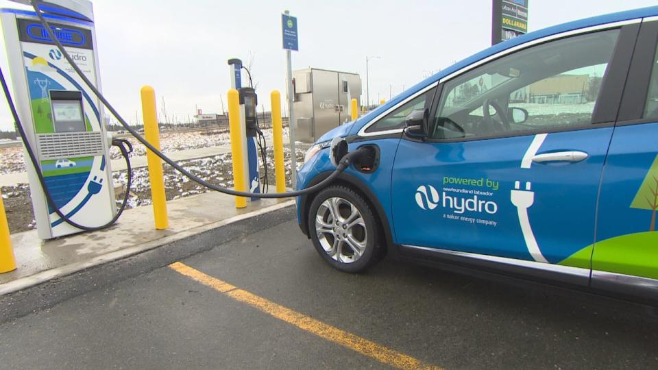 These level three (left) and level two chargers in Galway, St. John's, are part of the fast charger network installed across the province.